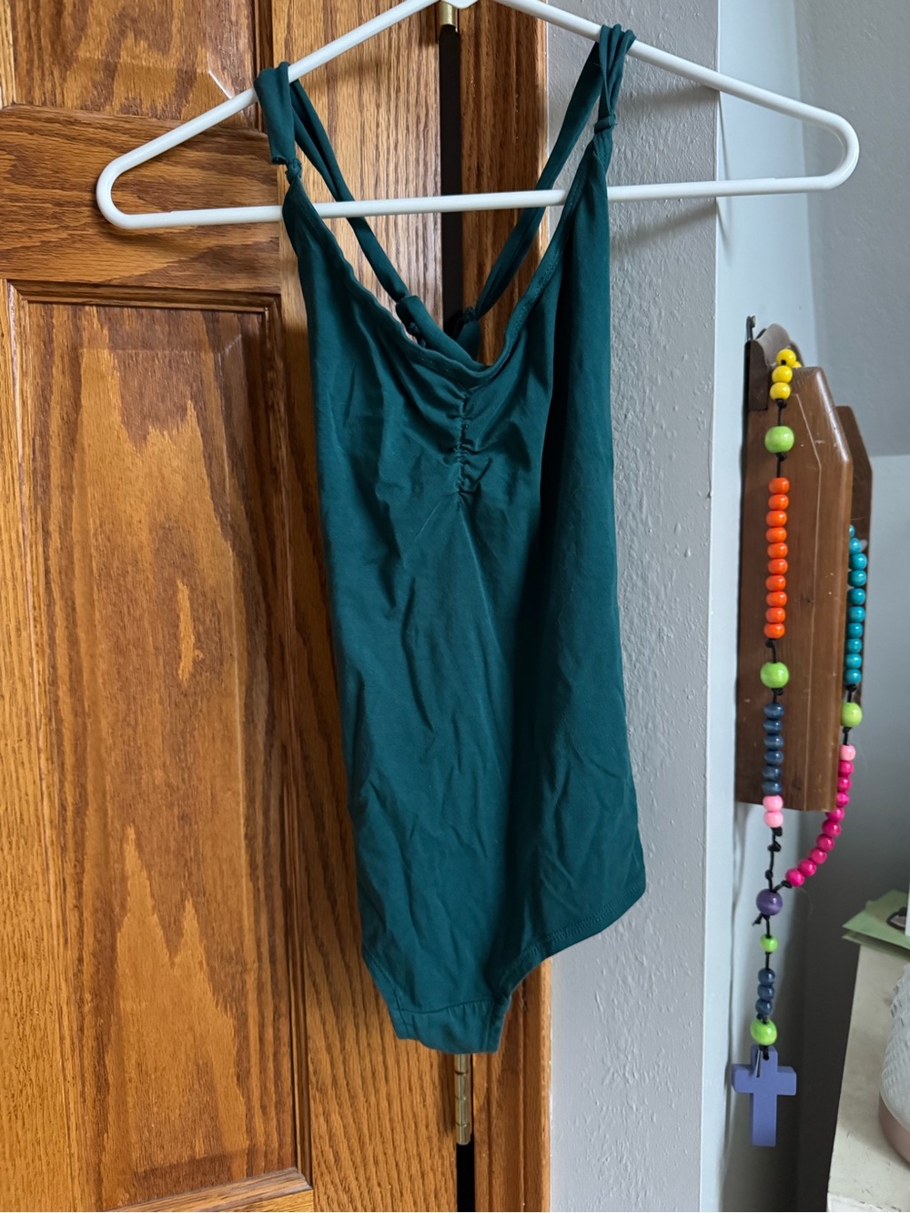 Women’s Emerald Green One-Piece Bodysuit Una Pluma Leotard